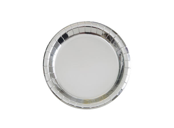 Papptallerkener metallic
