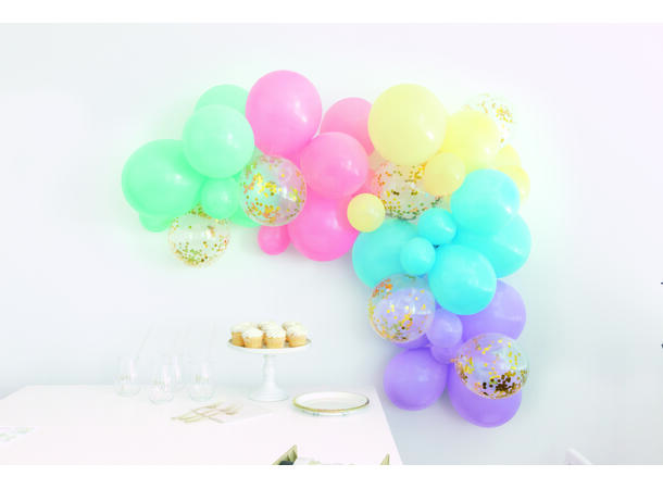 Ballongbue i pastellfarger