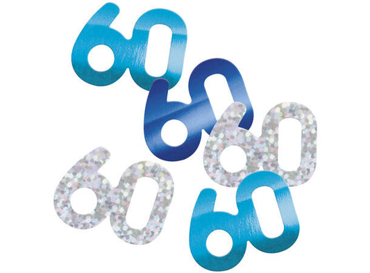 Blå & Sølv Glitz - #60 bordkonfetti