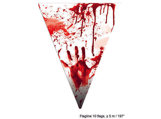 blodig flaggbanner