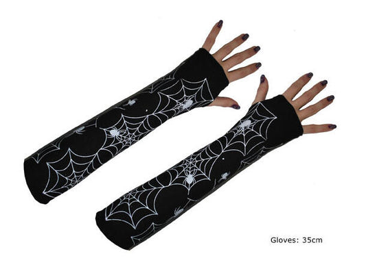 Fingerløse hansker - spindelvev 35 cm