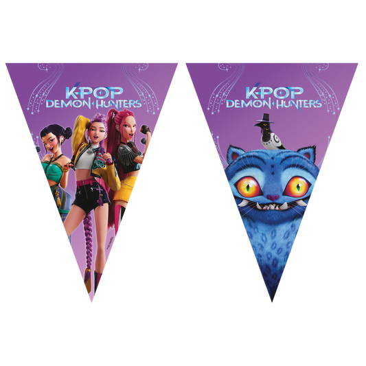 K - Pop Demon Hunters papir flaggbanner