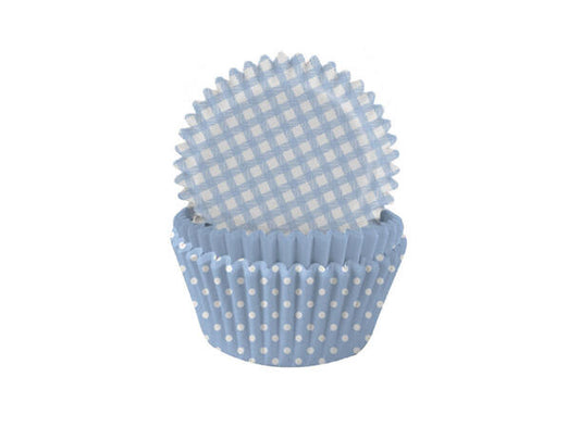 Pastel blå muffinsformer