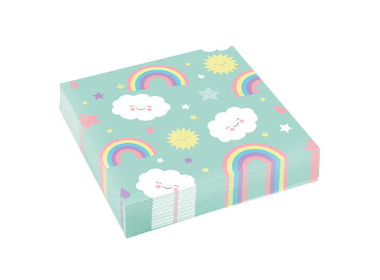 Rainbow & Cloud lunsjservietter