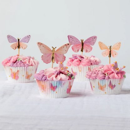 Cupcakeformer pastel med sommerfugl 3,2x5cm