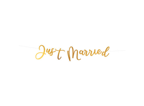 Just Married bokstavbanner 91,5cm