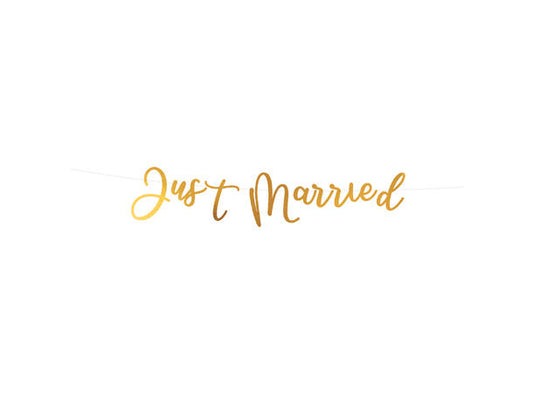 Just Married bokstavbanner 91,5cm